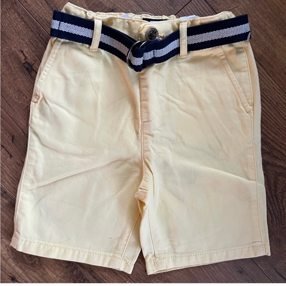 Boys 4T Light Yellow Shorts with belt